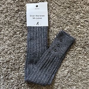 NEW Ardene Charcoal Over-the-Knee Socks